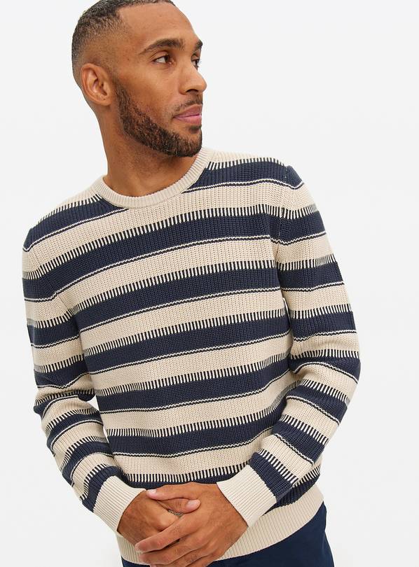 Nautical Comb Stripe Crew Jumper L